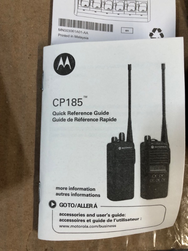 Photo 6 of CP185 UHF AAH03RDF8AA7AN Original Motorola 435-480 MHz Handheld Two-way Radio Transceiver