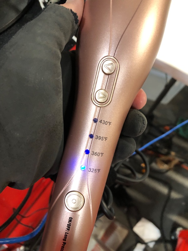 Photo 1 of Auto Hair Curler, Automatic Curling Iron Wand with 1" Large Rotating Barrel & 4 Temps & 3 Timer Settings