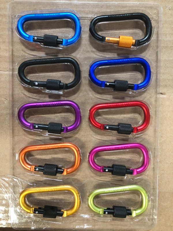 Photo 2 of 10 Pack Locking Carabiner Clips