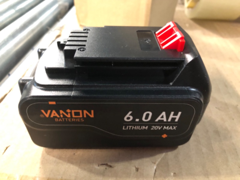 Photo 3 of VANON Lithium LB2X4020 6.0Ah 20V MAX Replacement for Black and Decker 20V Battery 