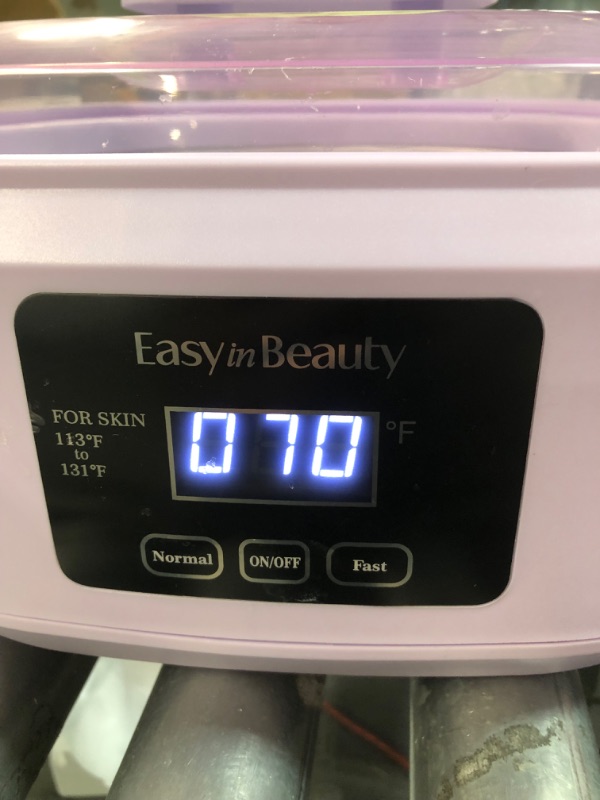 Photo 5 of **Missing Accessories** EasyinBeauty Paraffin Wax Machine, Touchscreen 3000ml, with 6 Pack Lavender Wax (2.64lbs), White