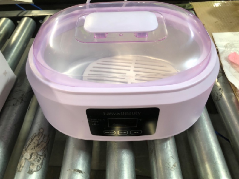 Photo 4 of **Missing Accessories** EasyinBeauty Paraffin Wax Machine, Touchscreen 3000ml, with 6 Pack Lavender Wax (2.64lbs), White