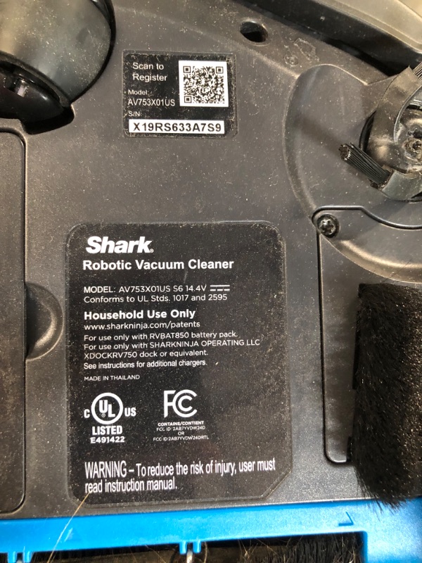 Photo 3 of **USED/DIRTY** Shark ION Robot Vacuum AV753, Wi Fi Connected, 120min Runtime, Works with Alexa, Multi Surface Cleaning , Grey