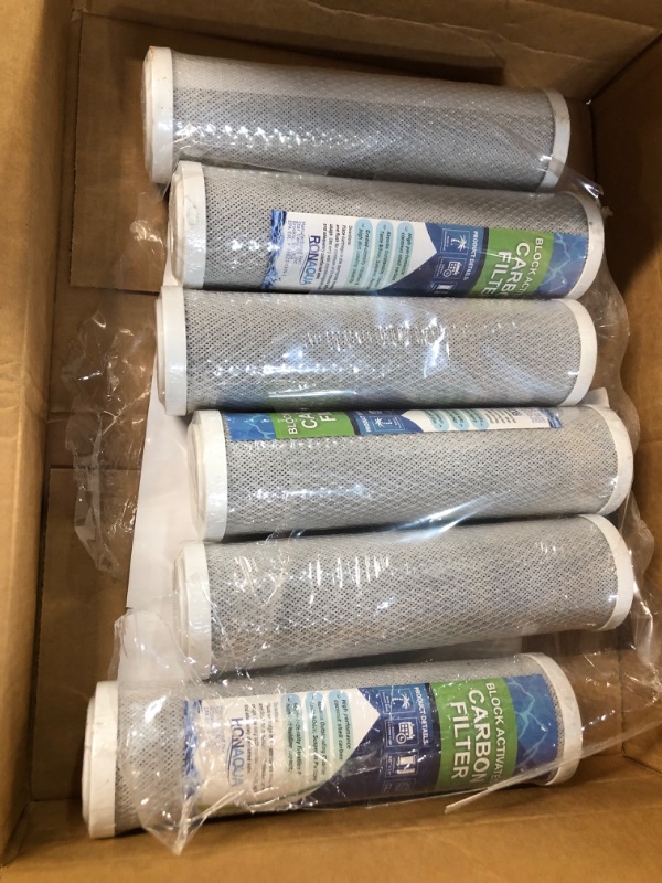 Photo 2 of 6 Block Activated Carbon 5 Micron Water Filters Set, WELL-MATCHED with WFPFC8002, WFPFC9001, WHCF-WHWC, WHEF-WHWC, FXWTC, SCWH-5