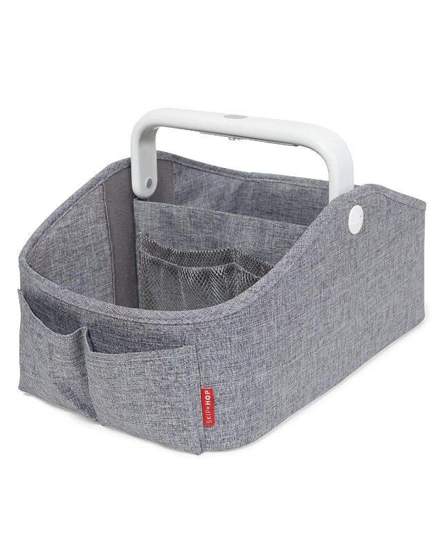 Photo 1 of **USED/SEE NOTES** Skip Hop Diaper Caddy Organizer with Touch Sensor Night Light, Nursery Style, Heather Grey 