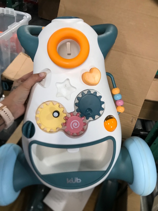 Photo 3 of **USED/MISSING PARTS** KÜB Interactive Baby Push Walker | Aquamarine | Locking Wheels | Safe & Stable Design | Infant Toys Green