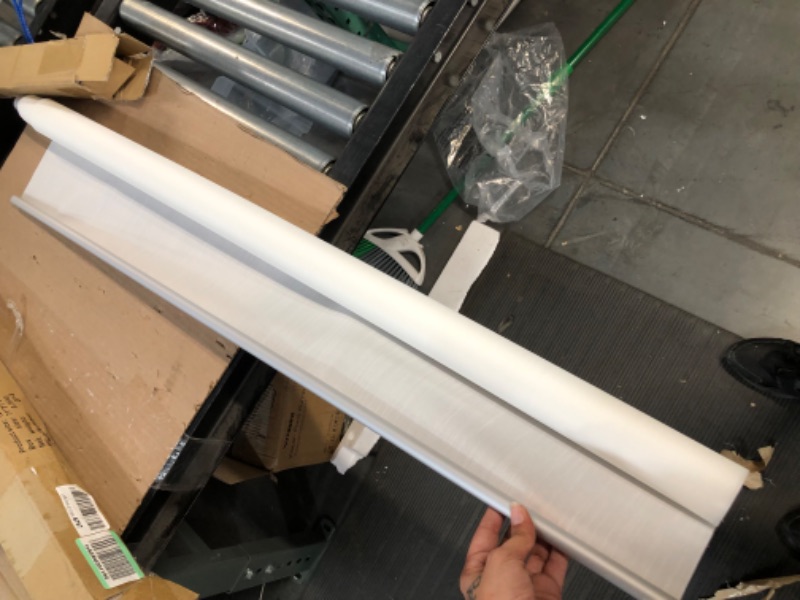 Photo 4 of **USED/NO MOUNTING HARDWARE** HIDODO Light Filtering Roller Shades for Windows, Solar Window Roller Blinds UV Protection Fabric Roller Shades for Bedroom, Living Room, Bathroom and Office, 42" W x 72" H, White White 42 "W x 72 "L