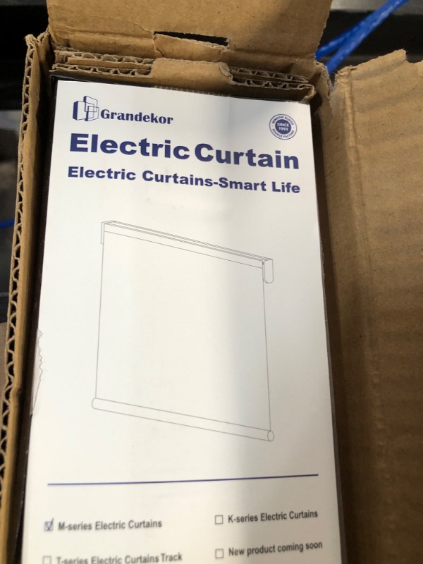 Photo 4 of **USED/SEE NOTES** Allesin Motorized Roller Blinds with Remote Control for Windows, Blackout Smart Roller Shade, Battery Powered Electric Smart Blind (White,36" Wx72 H)