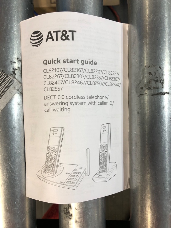 Photo 4 of AT&T DECT 6.0 Expandable Cordless Phone with Answering System, Silver/Black with 3 Handsets 3 Handsets Cordless Phone