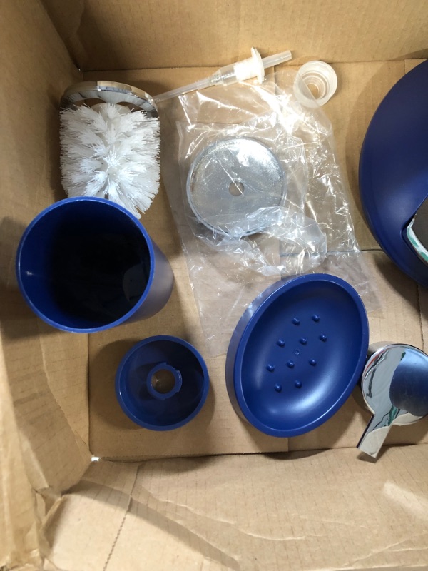 Photo 9 of *USED/SEE NOTES** **ITEM IS BLUE SEE PICS** Bathroom Accessories Set-6 Piece Plastic