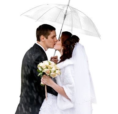 Photo 1 of  Wedding Umbrellas with J Hook Handle  Clear