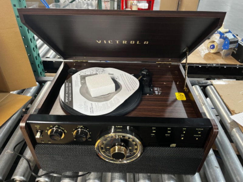 Photo 2 of Victrola Empire Mid-Century 6-in-1 Turntable with 3 Speed Record Player