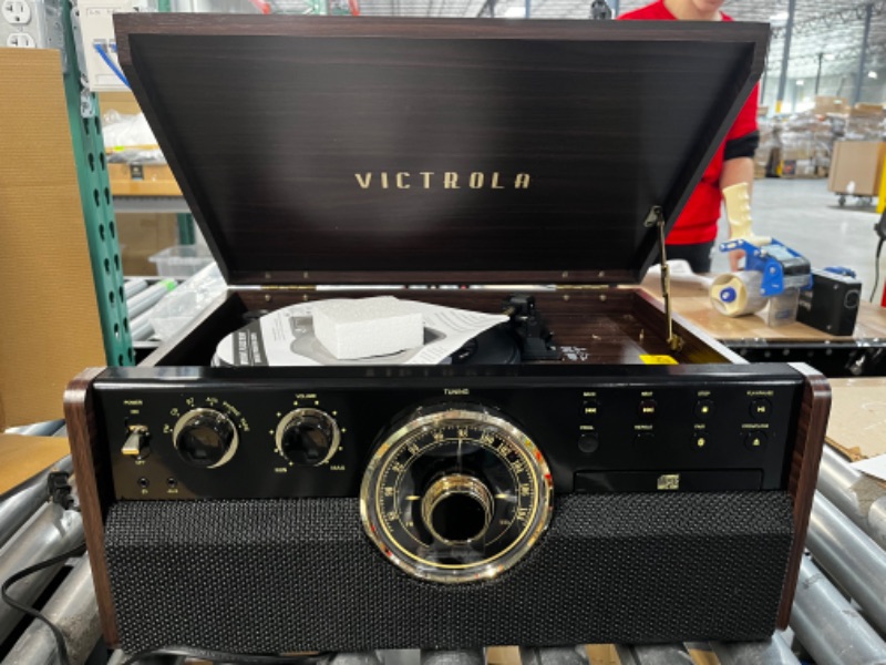 Photo 7 of Victrola Empire Mid-Century 6-in-1 Turntable with 3 Speed Record Player