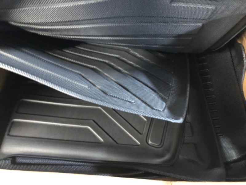 Photo 4 of (6 Pack) Tesla Model Y Floor Mats 2023 2022 2021 2020 3D Full Cover Front Rear Trunk Mats Custom Fits Floor Liners for Tesla Model Y Accessories All-Weather Protect Rear Cargo Liner Mats Model Y ?6 Pack?Floor+Cargo+Trunk Mats