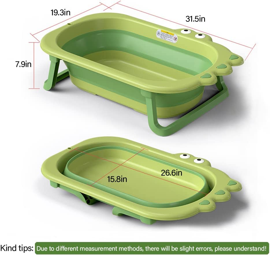 Photo 1 of **USED BUT APPEARS NEW**   Foldable Collapsible Bathtub Portable Travel Washing Tub (Green)