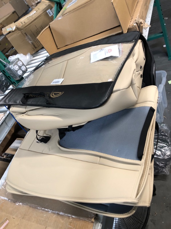 Photo 2 of **USED BUT APPEARS NEW**  Coverado Front and Rear Seat Covers 5 Pieces, Universal Auto Interior Fit for Most Sedans SUV Pick-up Truck, Beige 