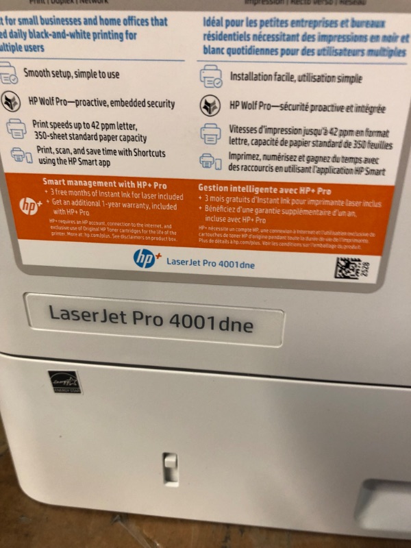 Photo 7 of (LOOKS NEW) HP LaserJet Pro 4001dne