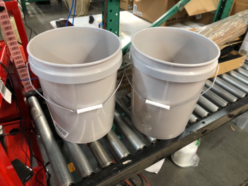 Photo 2 of ***SEE NOTES*** United Solutions 5 Gallon Bucket, Pack of 2 gray