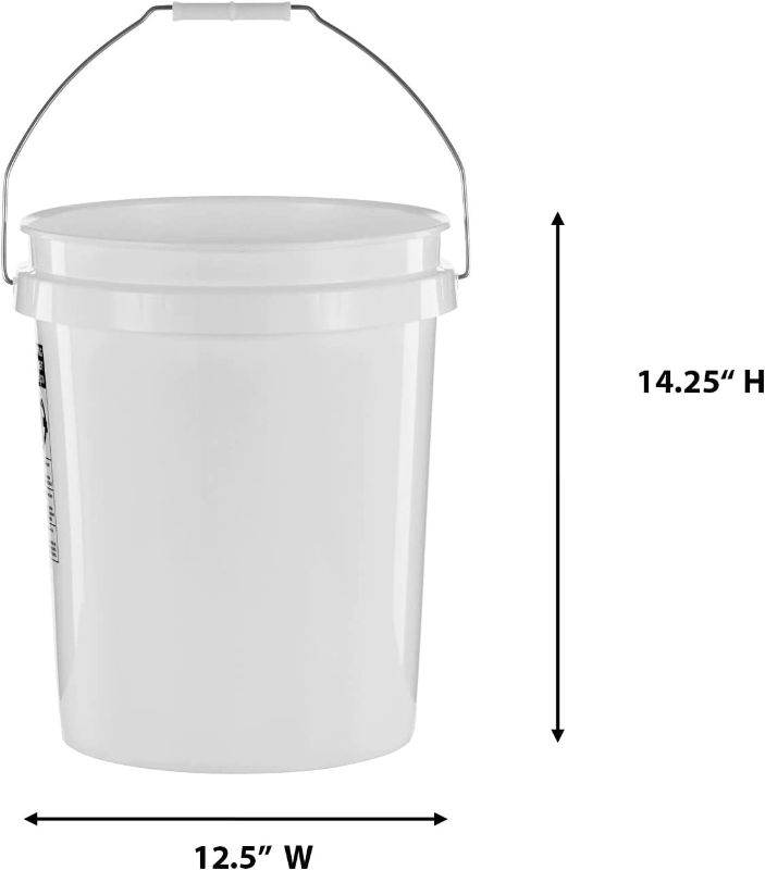 Photo 1 of ***SEE NOTES*** United Solutions 5 Gallon Bucket, Pack of 2 gray