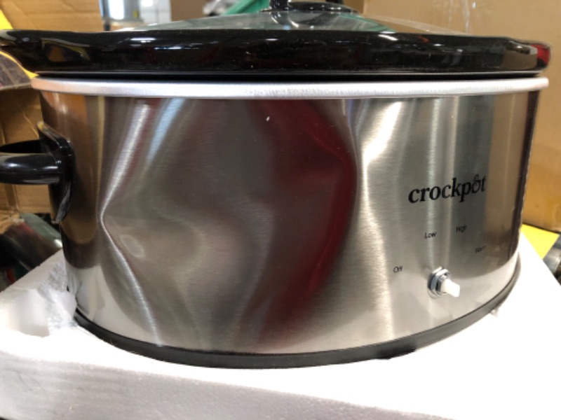 Photo 7 of ***SEE NOTES*** Crock-Pot 7-Quart Oval Manual Slow Cooker | Stainless Steel (SCV700-S-BR) 7 Qt