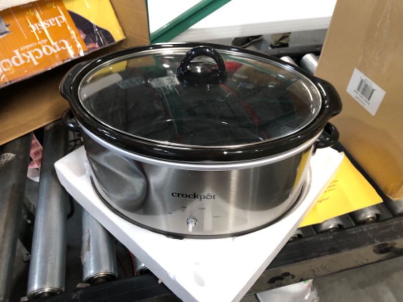 Photo 3 of ***SEE NOTES*** Crock-Pot 7-Quart Oval Manual Slow Cooker | Stainless Steel (SCV700-S-BR) 7 Qt