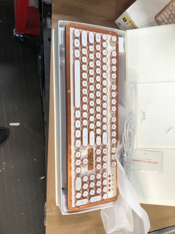 Photo 2 of Azio Retro Classic USB Backlit Mechanical Keyboard (Posh)