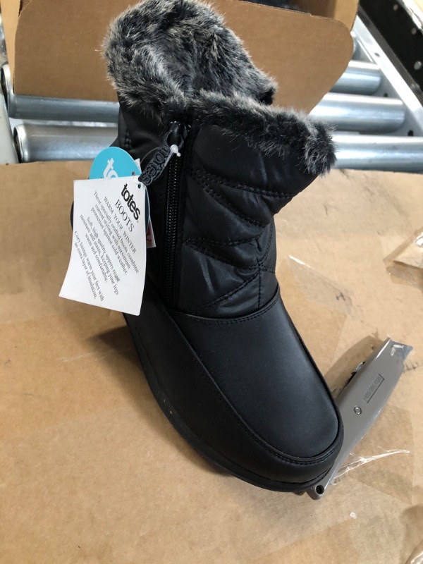 Photo 2 of totes Women's Bootie Zip Snow Boot, Black 9 Black