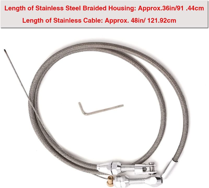 Photo 1 of RJSPHH ls throttle cable kit 36 inch Stainless Steel Braided **LOOKS BRAND NEW**