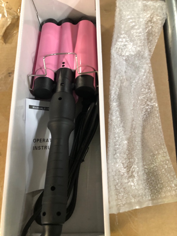 Photo 1 of 3 Barrel Curling Iron Wand Dual Voltage Hair Crimper **TURNS ON** *LOOKS BRAND NEW*