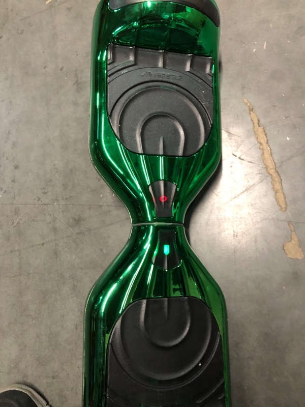 Photo 3 of (PARTS) Flash Wheel Hoverboard 6.5 Bluetooth Speaker with LED Light Self Balancing Wheel Electric Scooter - Chrome Green