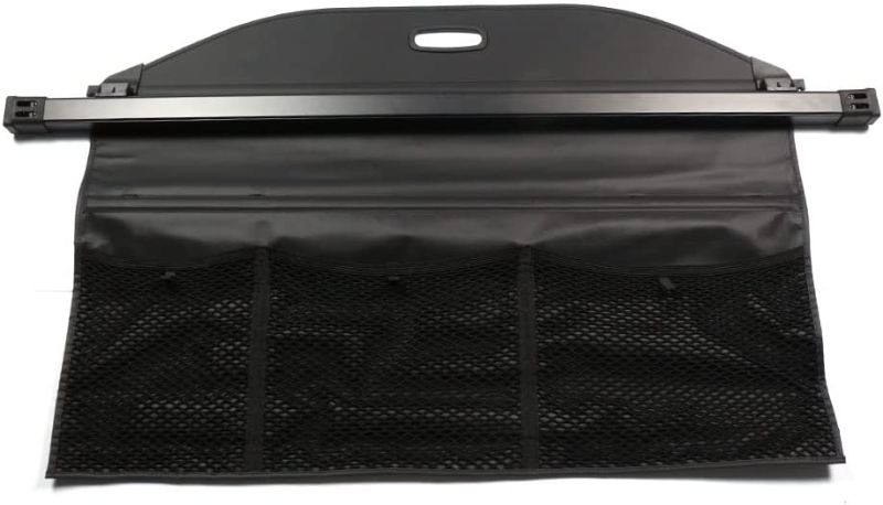 Photo 2 of Marretoo for Hyundai Santa Fe Cargo Cover 2019 2020 2021 2022 2023 for Hyundai Santa Fe Accessories Black Retractable Trunk Cover