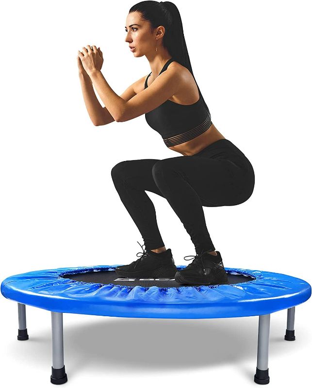 Photo 1 of 38" Foldable Mini Trampoline, Fitness Trampoline with Safety Pad