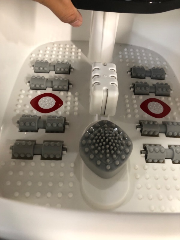 Photo 2 of Foot Spa Bath Massager with Heat, Epsom Salt,Bubbles, Vibration and Red Light,8 Massage Roller Pedicure Foot Spa Tub for Stress Relief,Foot Soaker with Acupressure Massage Points&Temperature Control