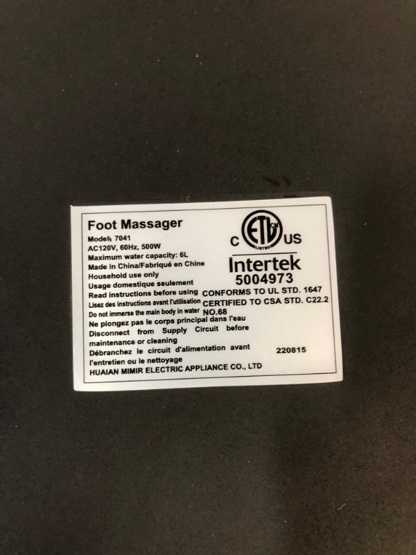 Photo 3 of Medical king Foot Spa with Heat and Massage and Jets Includes A Remote Control A Pumice Stone Collapsible Foot Spa