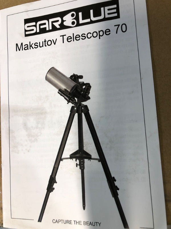 Photo 5 of Maksutov-Cassegrain Telescope, Mak70 Telescope, 1000mm Focal Length 70mm Objective Lens, with Slow Motion Gimbal Tripod