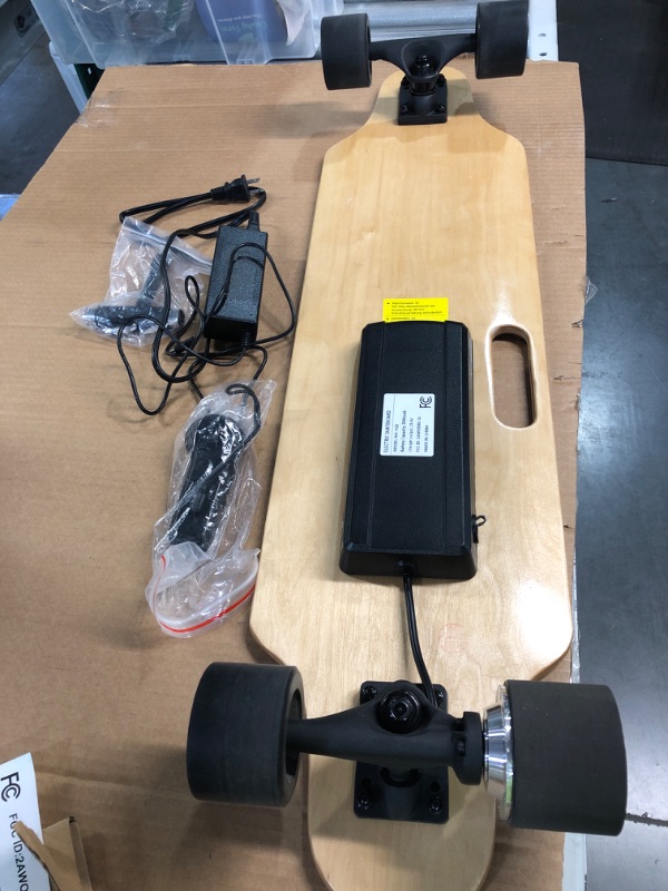 Photo 1 of Aceshin 35.4'' 350W Electric Skateboard 8 Layers Maple Motorized Longboard Skateboard 12MPH Top Speed with Wireless Remote Control Black