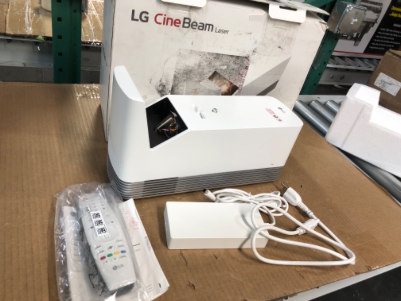 Photo 2 of LG CineBeam FHD Projector HF85LA - DLP Ultra Short Throw Laser Home Theater Smart Projector, White