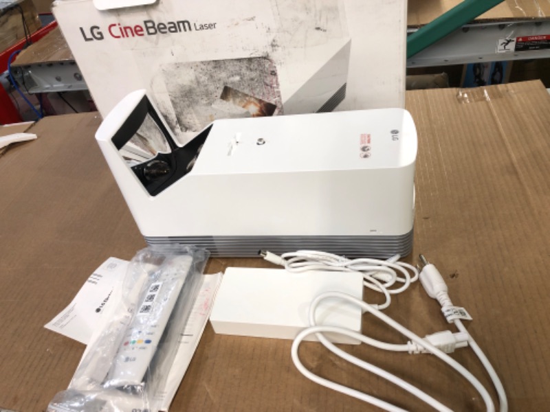 Photo 3 of LG CineBeam FHD Projector HF85LA - DLP Ultra Short Throw Laser Home Theater Smart Projector, White