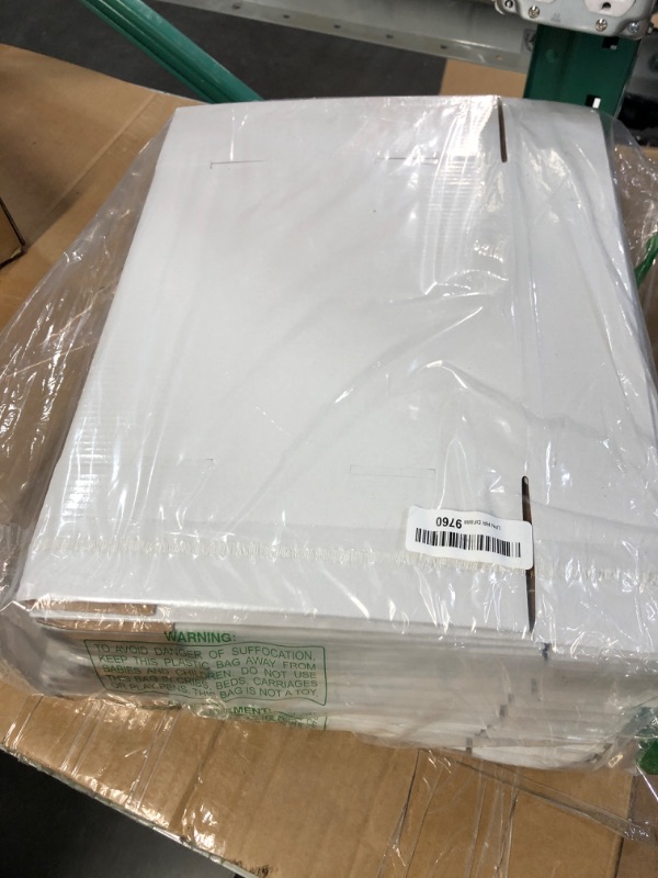 Photo 2 of (WHITE) BoShahai 30 Pack 8x6x3 inches Black Shipping Boxes, 