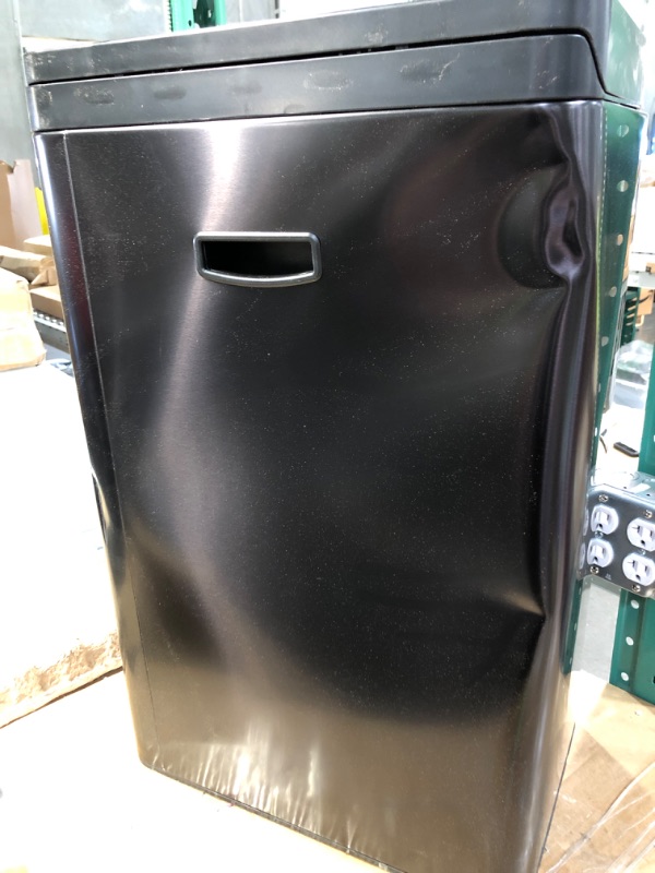 Photo 3 of (Minor Damage) Kohler 20940-BST Step Trash Can, 13 Gallon, Black with Stainless Steel 