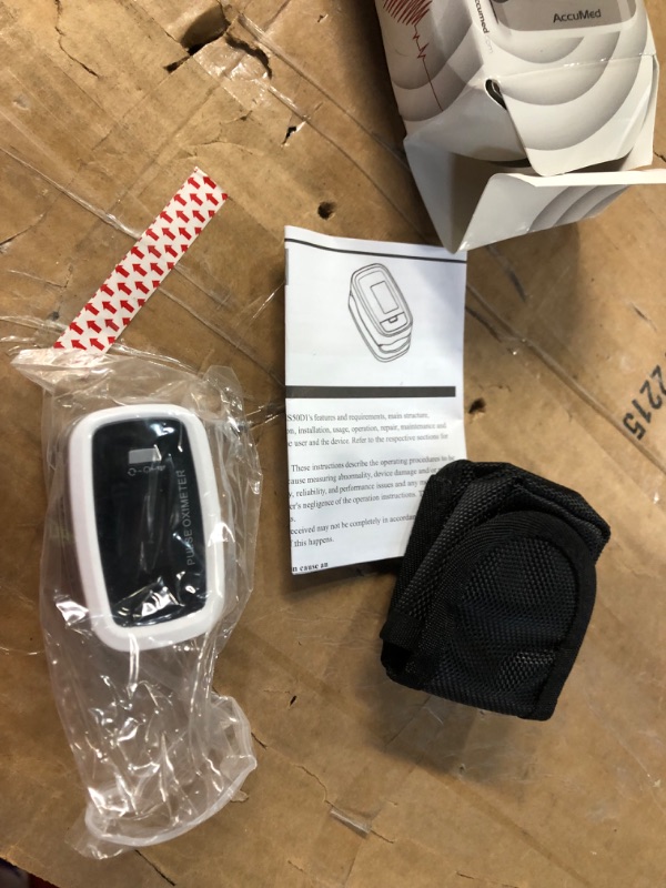 Photo 2 of AccuMed CMS-50D1 Fingertip Pulse Oximeter Blood Oxygen Sensor SpO2 for Sports and Aviation (White)