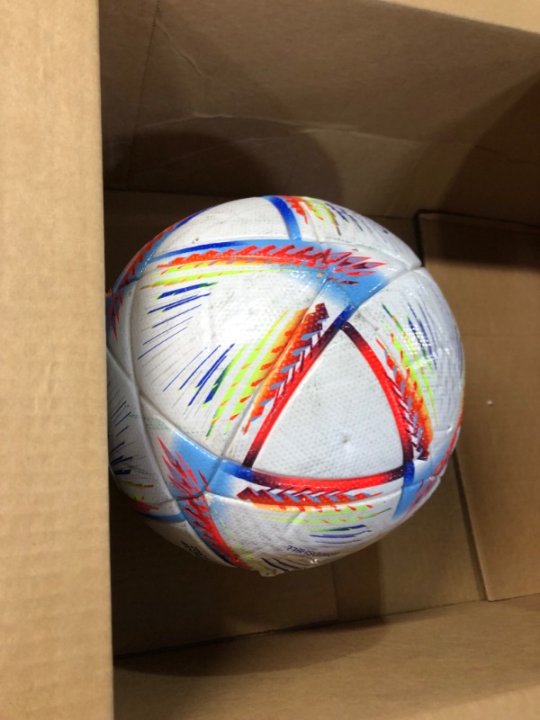 Photo 1 of adidas unisex-adult FIFA World Cup Qatar 2022 Al Rihla League Soccer Ball White/Pantone 5