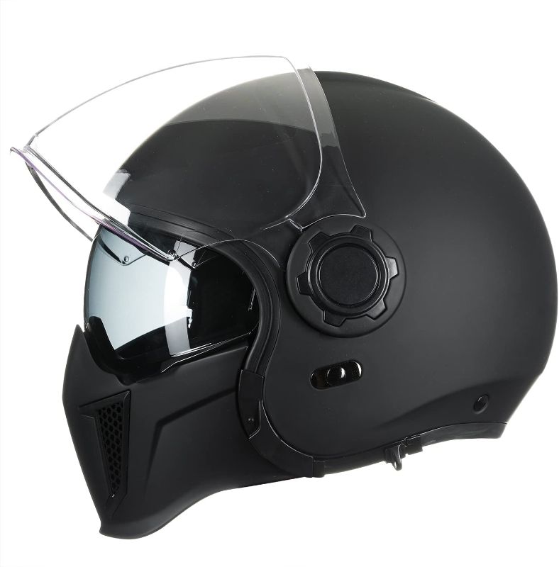 Photo 1 of *SEE NOTES* TRIANGLE Open Face Motorcycle Helmet 3/4 Half with Sunshield for Men 