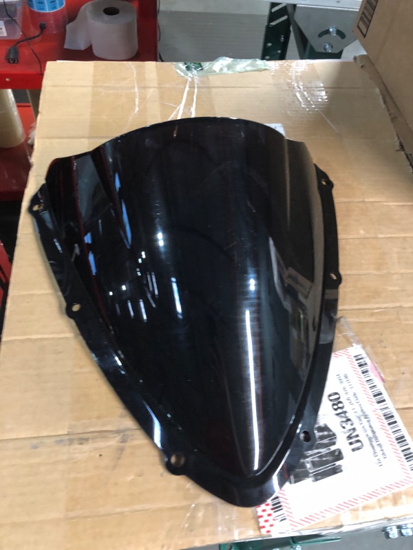 Photo 2 of ABS Plastic Double Bubble Smoke Windshield for Kawasaki ZX6R 636 2005 2006 2007 2008 