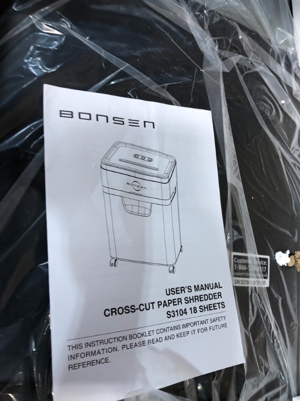 Photo 2 of BONSEN Paper Shredder, 18-Sheet 30 Mins Nonstop Heavy Duty Paper Shredder for Office, 