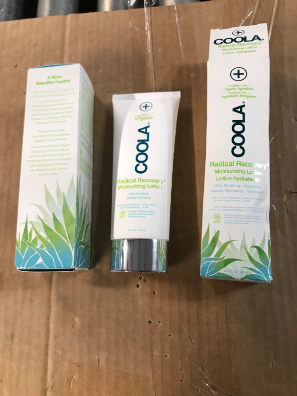 Photo 2 of 2 bottles of COOLA Organic Radical Recovery After Sun Body Lotion, Includes Aloe Vera, Agave and Lavender Oil for Sunburn Relief, 5 Fl Oz