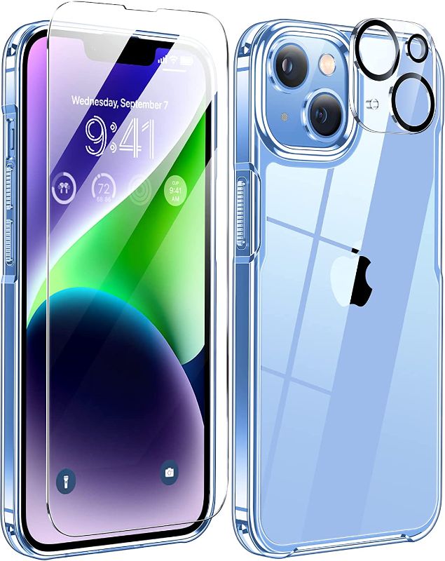 Photo 1 of ?5-in-1?Humixx Crystal Clear Designed for iPhone 14 Case, with 2X Screen Protector 