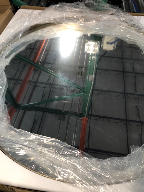 Photo 1 of TokeShimi Round Gold Mirror 36 Inch Round Bathroom Mirror for Wall with Non-Rusting Aluminum Alloy Brushed Gold Matte Metal Frame Modern Circle Mirror Fit in Minimalist Multi Style Home Decor Round 36 IN Gold