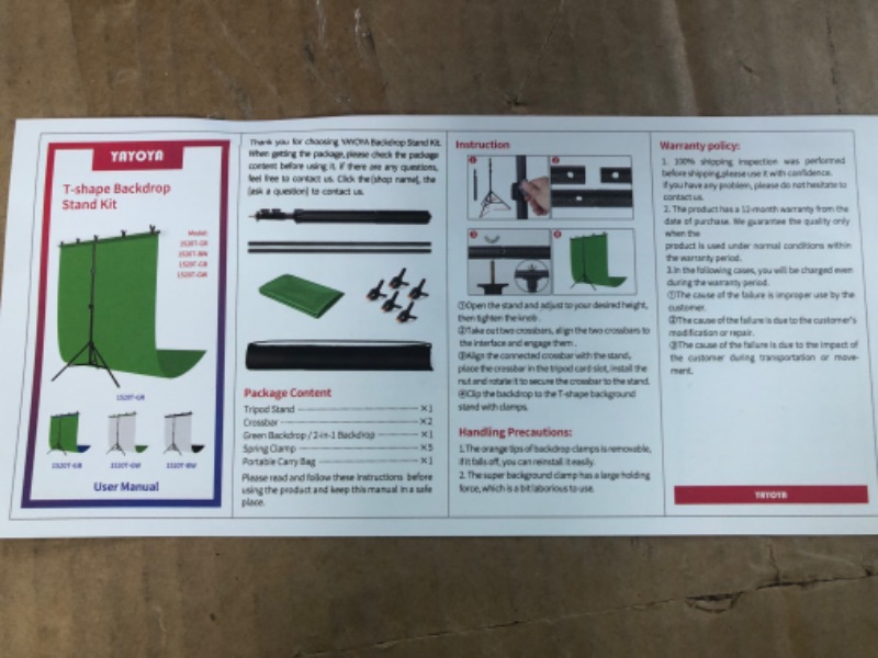 Photo 4 of YAYOYA Green Screen Backdrop Kit with Stand 5x6.5ft