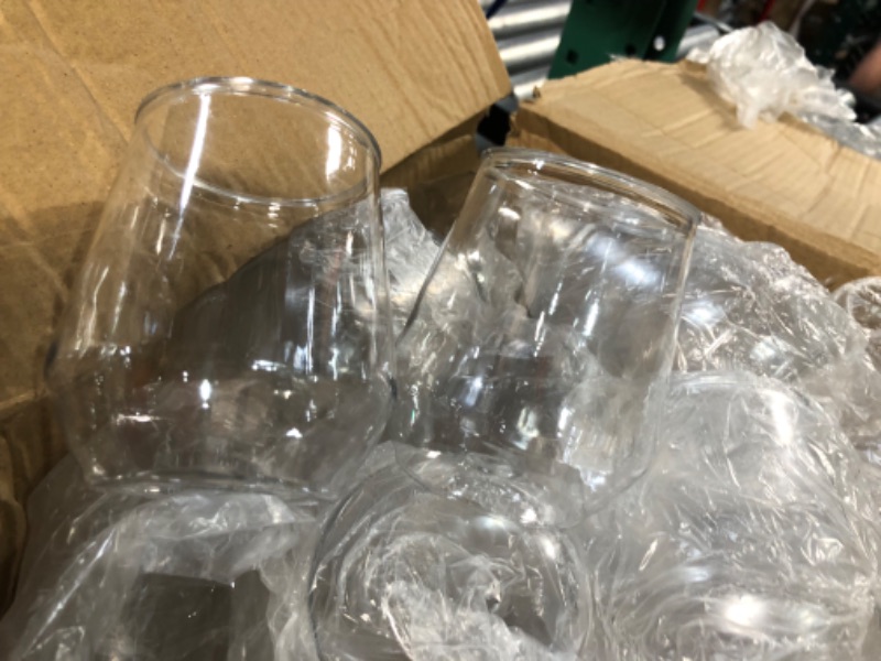 Photo 1 of 32 count 12 oz Unbreakable Stemless Plastic Wine Champagne Glasses Elegant Durable 
